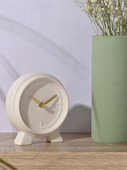 Widdop Cream Ceramic Mantle Clock - Image 1 of 4
