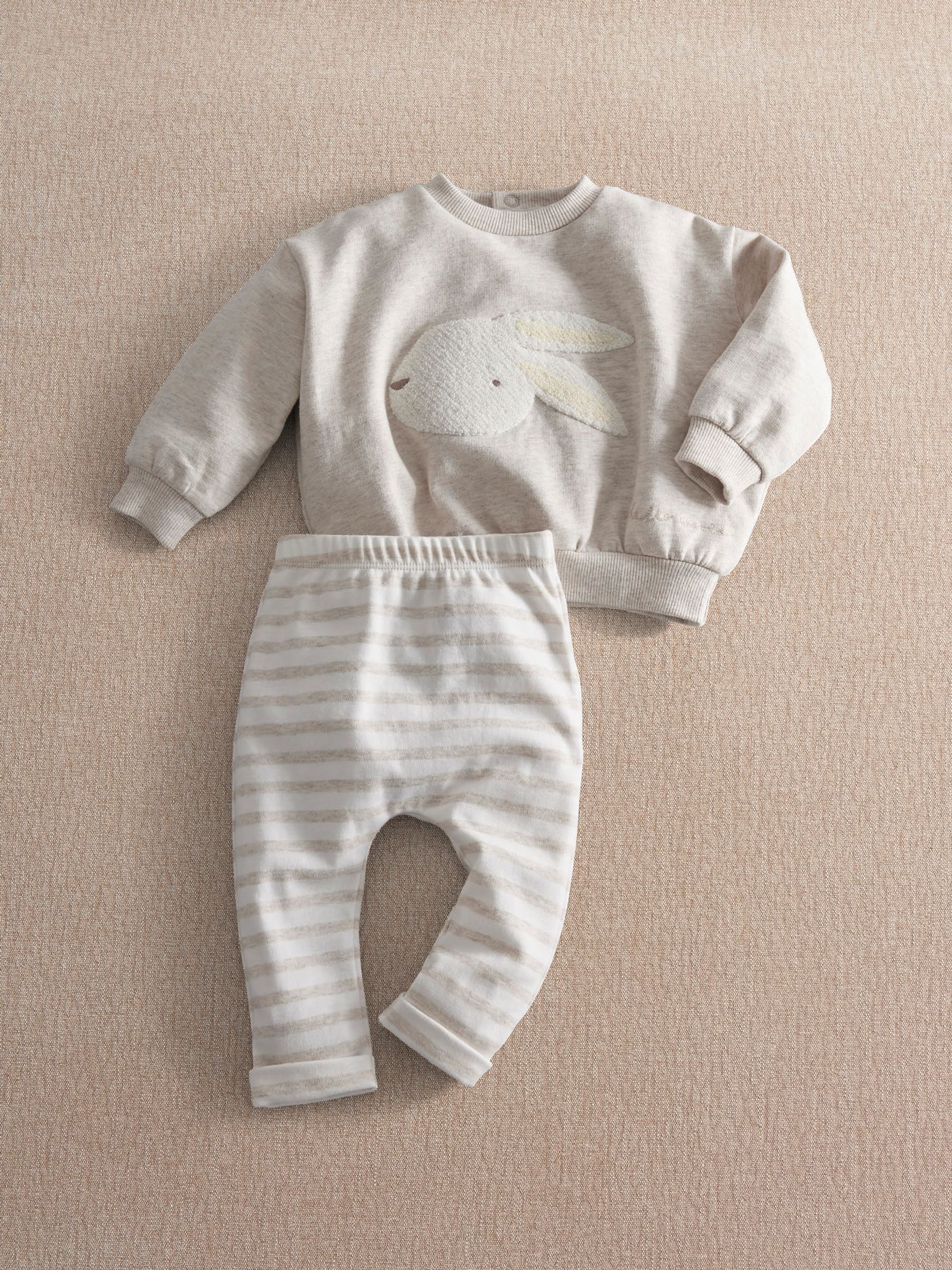 Bunny Sweatshirt & Stripe Legging Set - Image 2