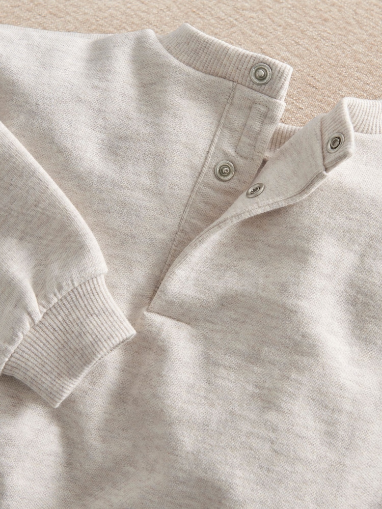 Mamas & Papas Grey Bunny Sweatshirt & Stripe Leggings Set - Image 3 of 3 Mamas & Papas Grey Bunny Sweatshirt & Stripe Leggings Set - Image 3 of 3