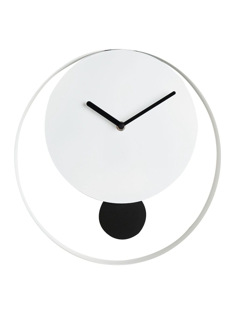 Widdop White Pendulum Wall Clock - Image 2 of 7