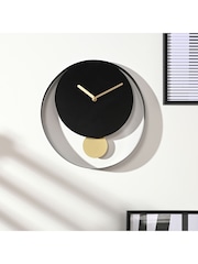 Widdop Black Pendulum Wall Clock - Image 1 of 6
