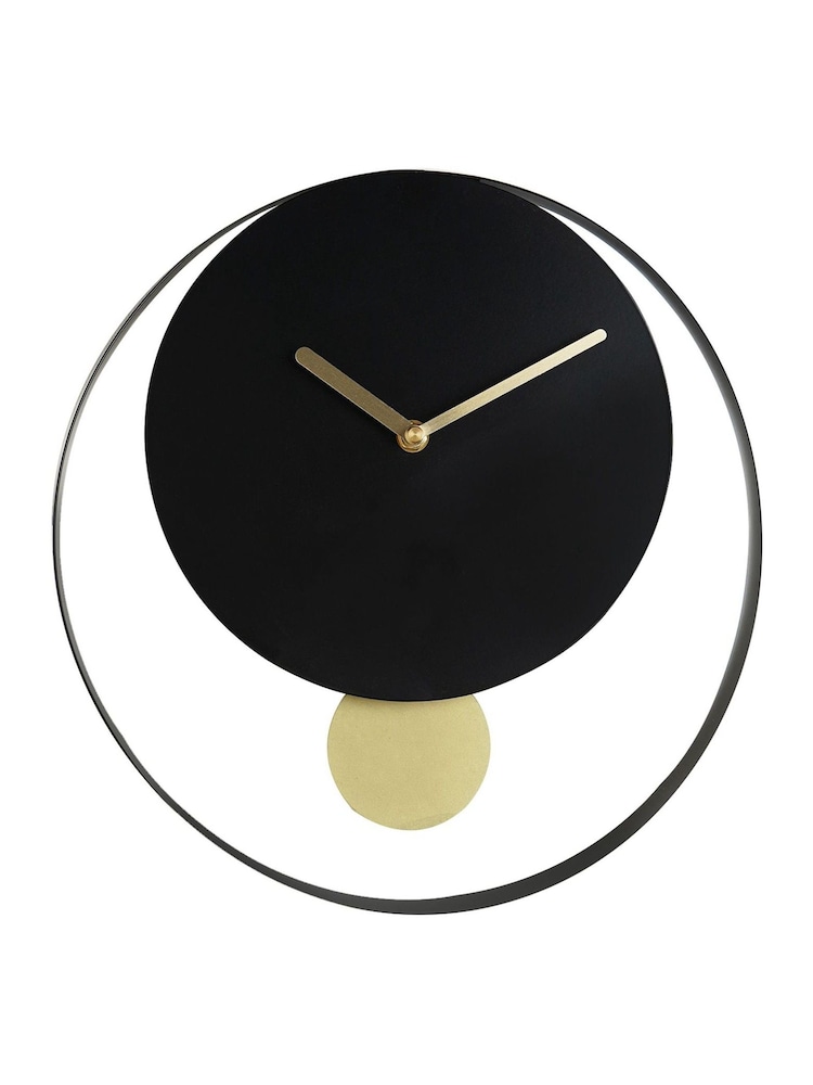 Widdop Black Pendulum Wall Clock - Image 2 of 6