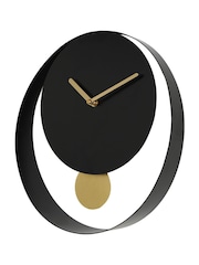 Widdop Black Pendulum Wall Clock - Image 3 of 6