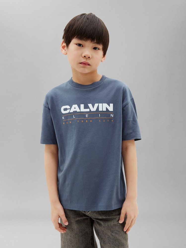 Calvin Klein Jeans Blue Kids' Logo T-Shirt - Image 1 of 5