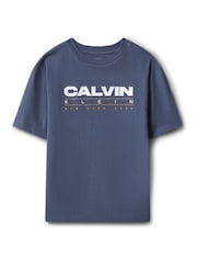Calvin Klein Jeans Blue Kids' Logo T-Shirt - Image 5 of 5