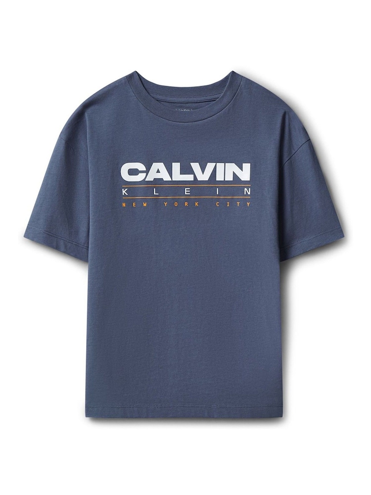 Calvin Klein Jeans Blue Kids' Logo T-Shirt - Image 5 of 5