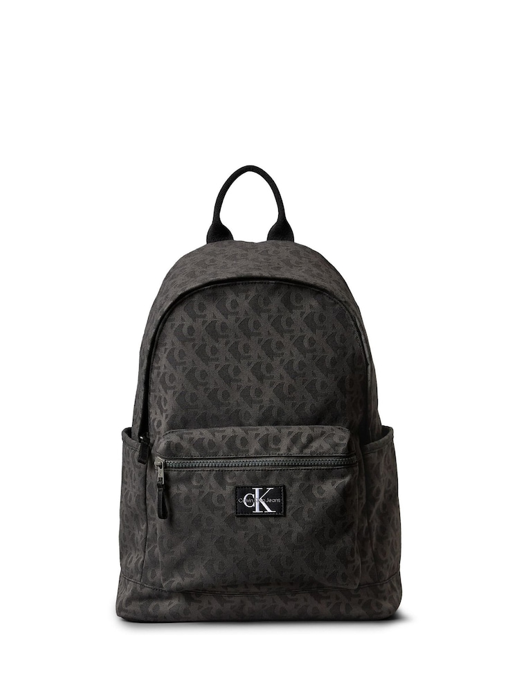 Calvin Klein Jeans Black Kids' Monogram Logo Backpack - Image 1 of 1