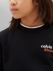 Calvin Klein Jeans Black Kids' Logo Sweatshirt - Image 4 of 5