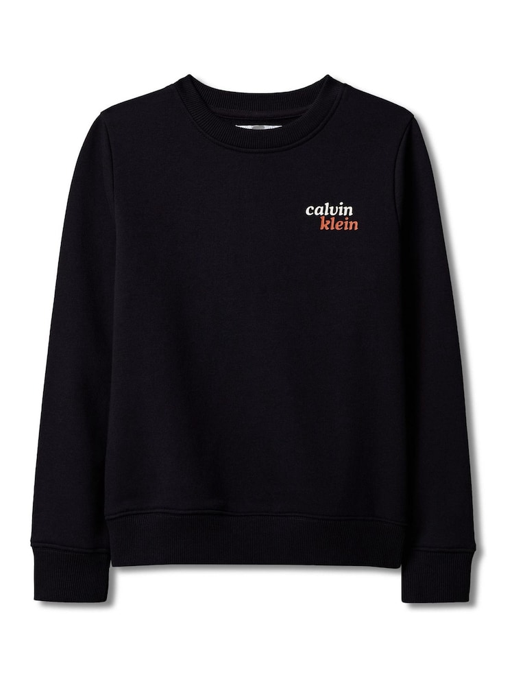 Calvin Klein Jeans Black Kids' Logo Sweatshirt - Image 5 of 5 Calvin Klein Jeans Black Kids' Logo Sweatshirt - Image 5 of 5