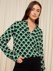 Friends Like These Green Long Sleeve V Neck Shirt - Image 3 of 4