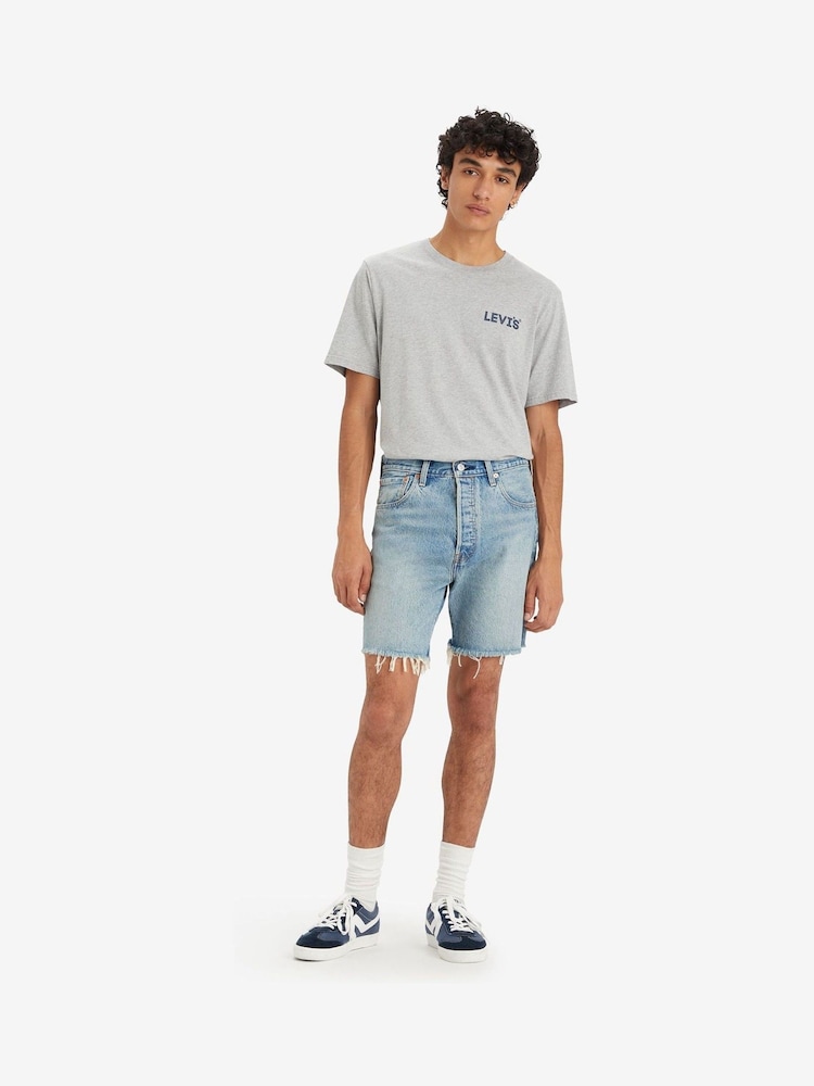 Levi's® Light Blue Denim 501® '93 Cut-Off 100% Cotton Shorts - Image 1 of 5