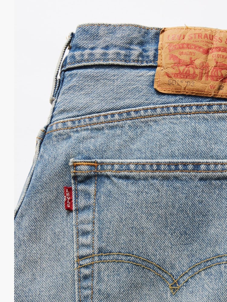 Levi's® Light Blue Denim 501® '93 Cut-Off 100% Cotton Shorts - Image 5 of 5