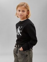 Calvin Klein Jeans Black Kids' Signature Logo Sweatshirt - Image 1 of 4