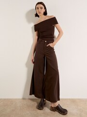 Apricot Brown Zoe Wide-Leg Jeans - Image 1 of 6