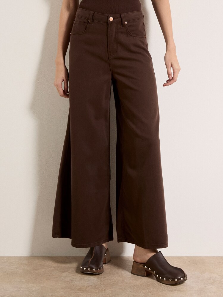 Apricot Brown Zoe Wide-Leg Jeans - Image 2 of 6