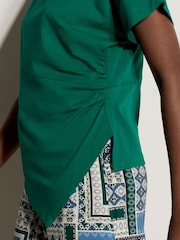 Apricot Green Asymmetric Hem Jersey T-Shirt - Image 4 of 4