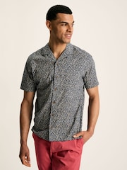 Joules Revere Blue Floral Printed Short Sleeve Shirt - Image 1 of 8