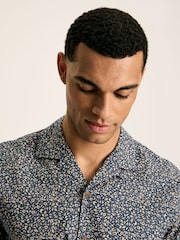 Joules Revere Blue Floral Printed Short Sleeve Shirt - Image 2 of 8