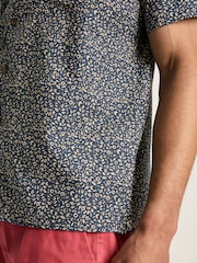 Joules Revere Blue Floral Printed Short Sleeve Shirt - Image 6 of 8