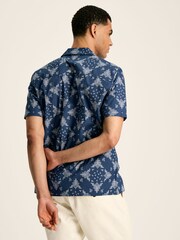 Joules Revere Navy Blue Paisley Printed Short Sleeve Shirt - Image 3 of 7