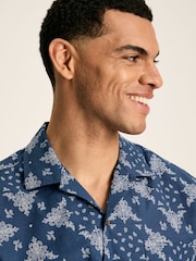 Joules Revere Navy Blue Paisley Printed Short Sleeve Shirt - Image 5 of 7
