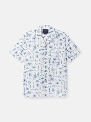 Joules Revere White Printed Short Sleeve Shirt - Image 1 of 1