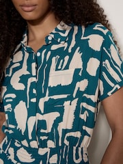 Apricot Geo Grecian Shirt Midi Dress - Imagen 3 de 4