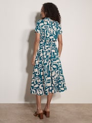 Apricot Geo Grecian Shirt Midi Dress - Imagen 4 de 4