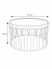 Brass Metal Patterned Coffee Table - Image 3 of 5