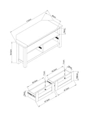Cream Malvern Oak Effect Up to 46 inch Corner Slim TV Unit - Image 9 of 9