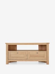 Natural Malvern Oak Effect Up to 46 inch Corner Slim TV Unit - Image 3 of 8