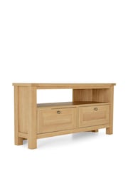 Natural Malvern Oak Effect Up to 46 inch Corner Slim TV Unit - Image 6 of 8