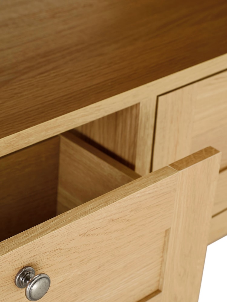 Natural Malvern Oak Effect Up to 46 inch Corner Slim TV Unit - Image 7 of 7