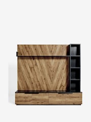 Dark Bronx Chevron Oak Effect TV Stand - Image 10 of 13