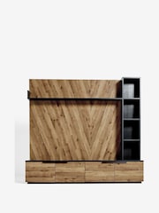 Dark Bronx Chevron Oak Effect TV Stand - Image 5 of 13