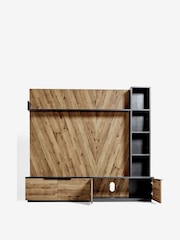 Dark Bronx Chevron Oak Effect TV Stand - Image 7 of 13