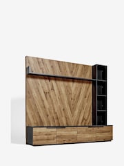 Dark Bronx Chevron Oak Effect TV Stand - Image 8 of 13