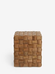 Natural Textured Cube Side Table - Image 3 of 6