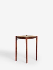 Dark Mango Wood and Brass Side Table - Image 5 of 5