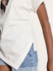 Apricot White Asymmetric Hem Jersey T-Shirt - Image 3 of 4