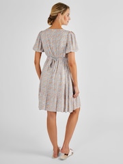 JoJo Maman Bébé Cream Fruit Print Maternity Smock Dress - Image 3 of 5