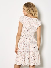 Crema - Apricot Vintage Floral Mini Dress - Imagen 2 de 4
