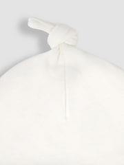 JoJo Maman Bébé White Strawberry Embroidered Cotton Baby Hat - Image 3 of 4