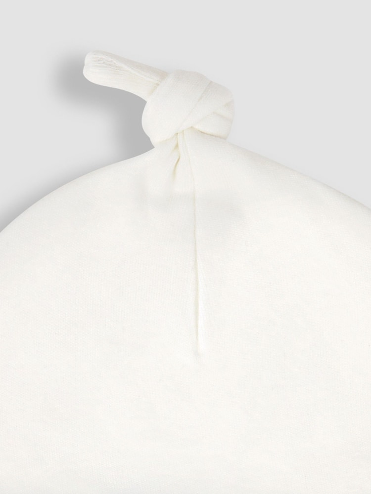 JoJo Maman Bébé White Strawberry Embroidered Cotton Baby Hat - Image 3 of 4