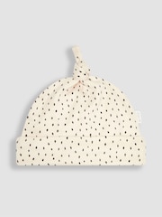 JoJo Maman Bébé Stone Spot Print Cotton Baby Hat - Image 1 of 3