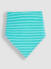 JoJo Maman Bébé White/Blue Lemon 3-Pack Cotton Baby Dribble Bibs - Image 2 of 4