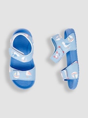 JoJo Maman Bébé Blue Summer Sandals - Image 3 of 4