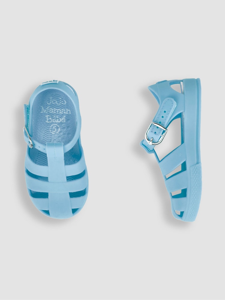 JoJo Maman Bébé Blue Jelly Sandals - Image 3 of 6