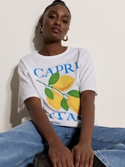 Apricot White Capri Italy Lemon T-Shirt - Image 2 of 4