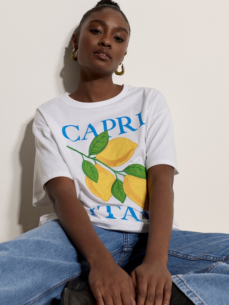 Apricot White Capri Italy Lemon T-Shirt - Image 2 of 4